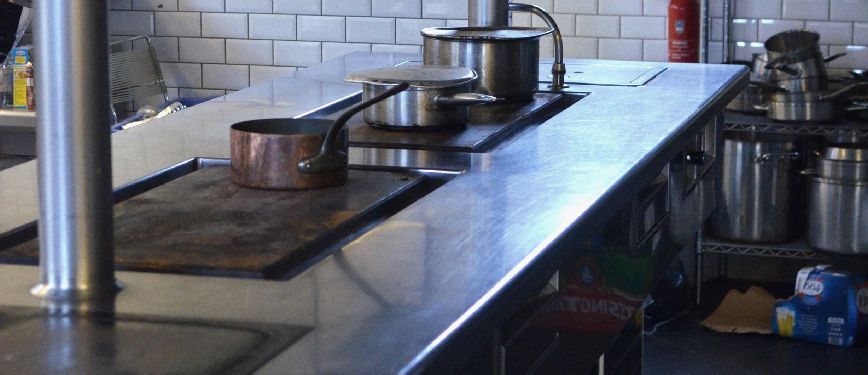 Stainless steel galley fitted by TOTS